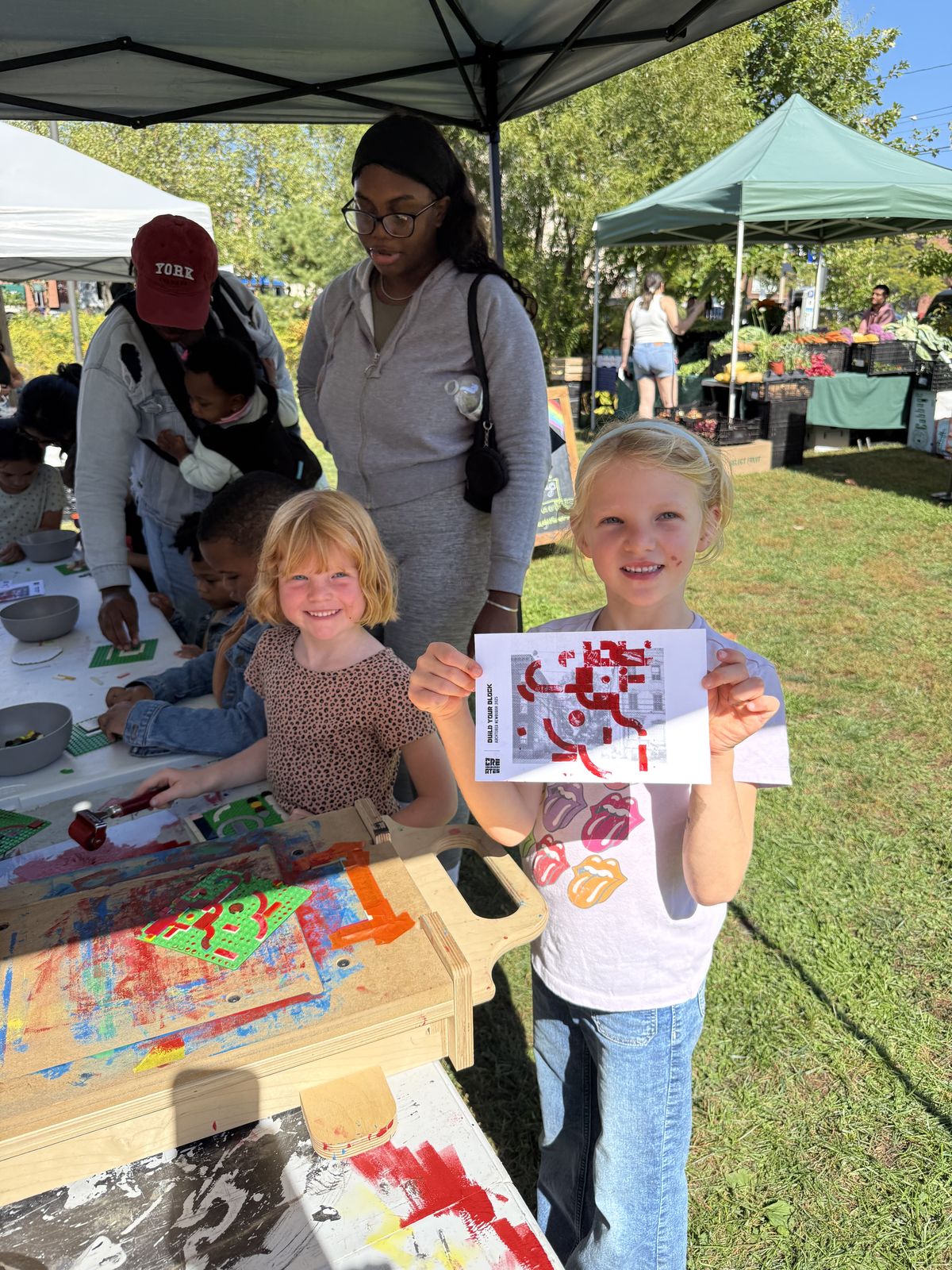 Family printmaking with Newburgh Creates