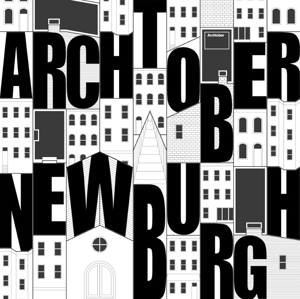Archtober Newburgh architectural collage logo